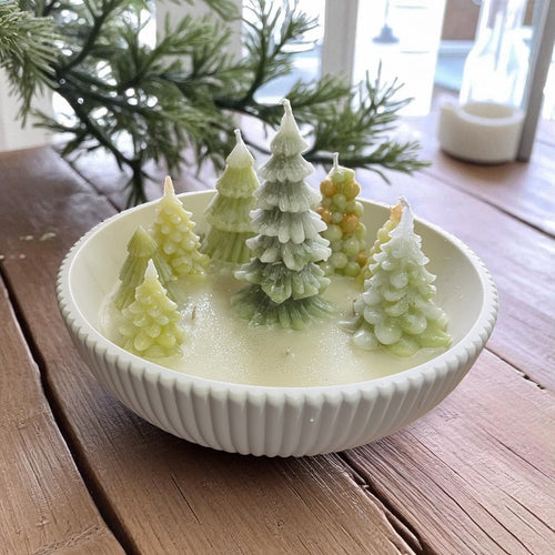 Christmas Tree Forest bowl candle