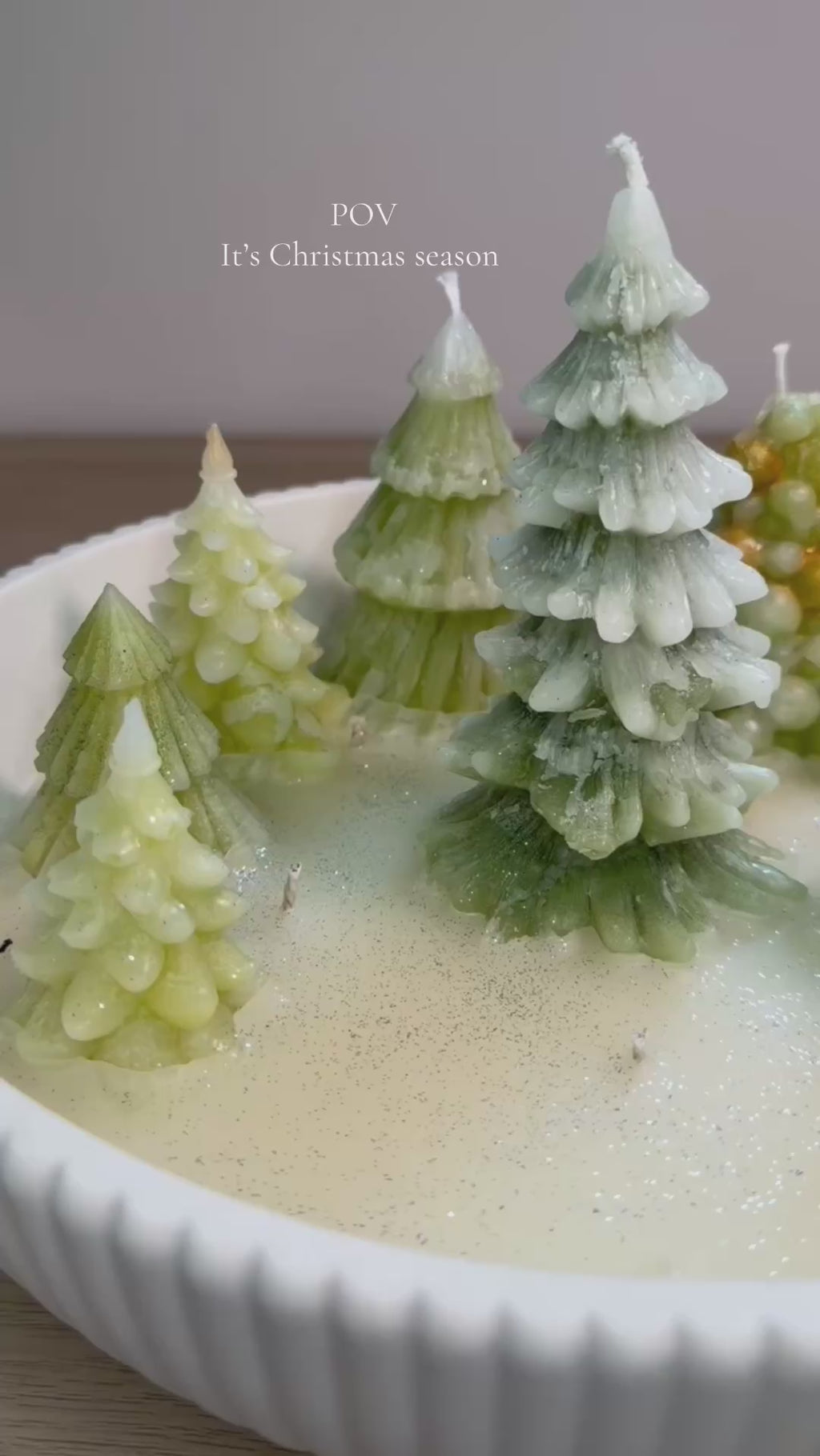 Christmas Tree Forest bowl candle